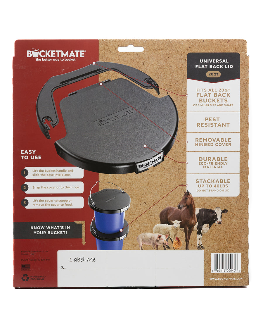 Flat Back Bucket Lid
